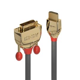 Lindy 0.5m HDMI to DVI-D Cable, Gold Line | 36193
