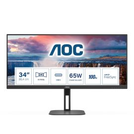 AOC 34" 100Hz UltraWide QHD LED Monitor | U34V5C/BK