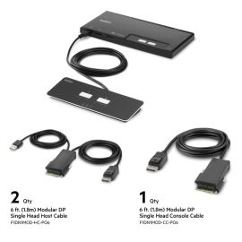Belkin 2-Port Single Head DP Modular Secure KVM Switch PP4.0 W/ Remote | F1DN102MOD-PP-4