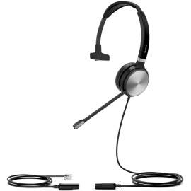 Yealink YHS36 Wired Head-band Office/Call Center Black & Silver Headset