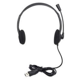 Manhattan 179898 Stereo On-Ear Headset Adjustable Microphone