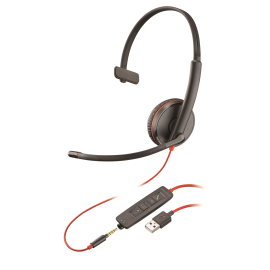 Poly Blackwire C3215 USB Type-A Wired Headset | 209746-201