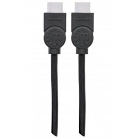 Manhattan 355735 HDMI Cable With Ethernet 2m 4K/60Hz Male/Male Black Polybag