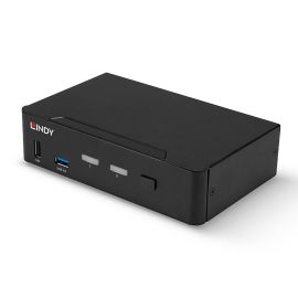 Lindy 2 Port DisplayPort 1.4, USB 3.0 & Audio KVM Switch | 39312