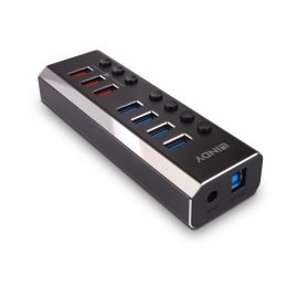 Lindy 4 Port USB 3.0 Hub with 3 Quick Charge 3.0 Ports | 43371