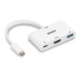 Lindy USB 3.2 Type C to HDMI Converter with USB Type A Port and Power Delivery | 43340
