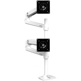 Ergotron 40" LX Dual/Multi LCD Stacking Arm Tall Pole Desk Mount | 45-509-216