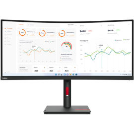 Lenovo 63D4GAT1UK ThinkVision T34w-30 34" Curved 3440 x 1440 UWQHD USB-C Monitor