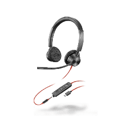 Poly Blackwire 3325 Stereo Microsoft Teams Certified USB-C Headset +3.5mm Plug +USB-C/A Adapter | 8X222AA