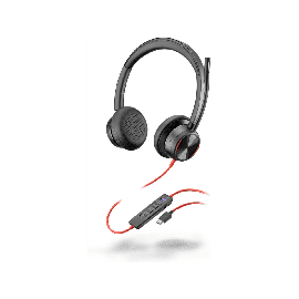 Poly Blackwire 8225 Stereo Microsoft Teams Certified USB-C Headset + USB-C/A Adapter | 8X225AA