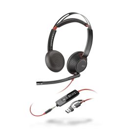 POLY Blackwire 5220 Stereo USB-C Headset + 3.5mm Plug + USB-C/A Adapter
