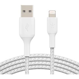 Belkin Braided USB-C to Lightning Cable 1m / 3.3ft White | CAA004BT1MWH