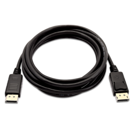 V7 DisplayPort 1.2 Cable 21.6 Gbps 4K UHD 3m/10ft Black - V7DP2DP-03M-BLK-1E