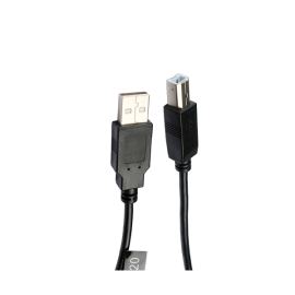 V7 USB A Male to USB B Male Cable USB 2.0 480 Mbps 2m/6.6ft Black - V7USB2AB-02M-1E