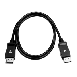 V7 DisplayPort 1.4 Cable 32.4 Gbps 8K UHD 1m/3.3ft Black | V7DPPRO-1M-BLK