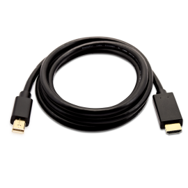 V7 2m/6.6ft Mini DisplayPort Male to HDMI Male UHD Black | V7MDP2HD-02M-BLK-1E