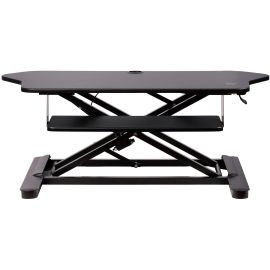 StarTech ARMSTSCORNR Corner Sit Stand Desk Converter with Keyboard Tray