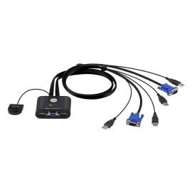 Aten CS22U-AT 2-Port USB VGA Cable KVM Switch with Remote Port Selector