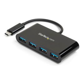 Startech HB30C4AB 4-Port USB-C Hub - USB-C to 4x USB-A - USB 3.0 Hub - 5Gbps - Bus Powered