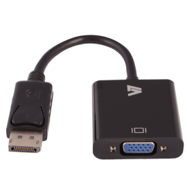 V7 DisplayPort 1.2 Male to VGA Female Adapter 1080P FHD Black | CBLDPVGA-1E
