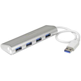 StarTech ST43004UA 4-Port Portable USB 3.0 Hub with Built-in Cable - 5Gbps