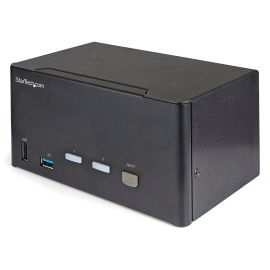 StarTech 2 Port Triple Monitor DisplayPort KVM Switch, 4K 60Hz UHD HDR | SV231TDPU34K