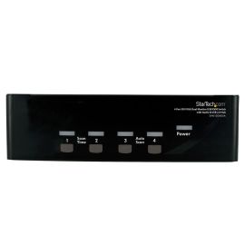 StarTech 4 Port DVI VGA Dual Monitor KVM Switch USB with Audio & USB 2.0 Hub | SV431DDVDUA