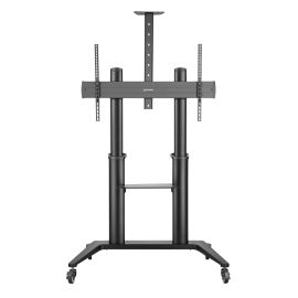 Manhattan 70" - 120" Aluminum Heavy-Duty Large-Screen Height-Adjustable Multimedia TV Cart | 462341