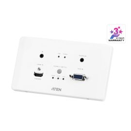 Aten HDMI & VGA HDBaseT Transmitter with EU Wall Plate / PoH (4K@100m) (HDBaseT Class A) (PoH PD) | VE2812AEUT-AT-E